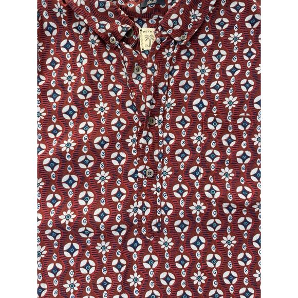 Reyn Spooner Men’s Hawaiian Aloha Shirt XL Red Print Japanese Rayon Tropical - Picture 12 of 13